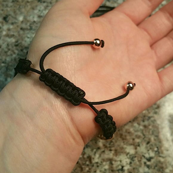 GIVEAWAY HOLD! Rose-Gold-Plated Beaded Adjustable Bracelet - Picture 4 of 5